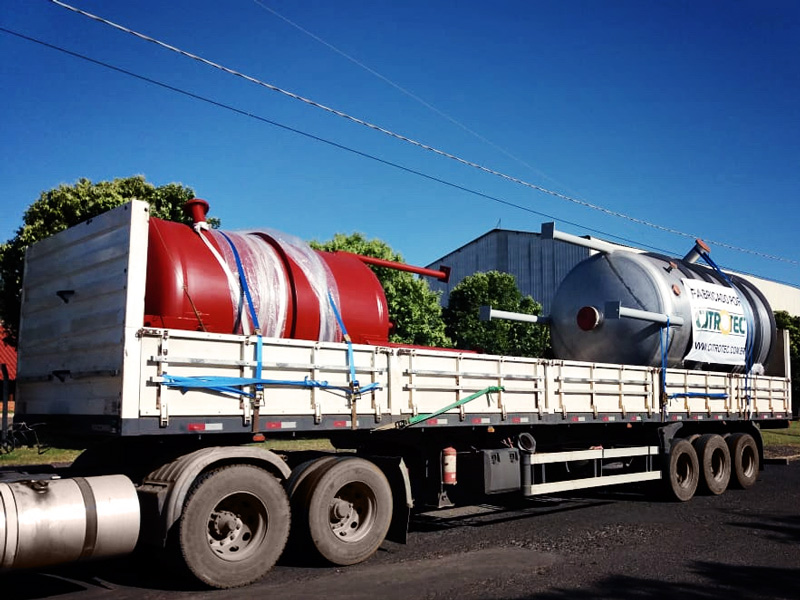 Citrotec - Evaporadores para planta de etanol de milho são entregues no Mato Grosso.